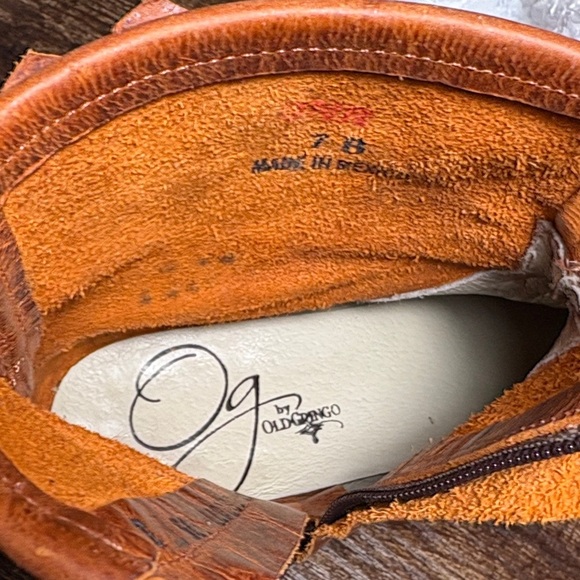 Old Gringo Brown Ankle Boots with Colorful Embroidery - Picture 10 of 13